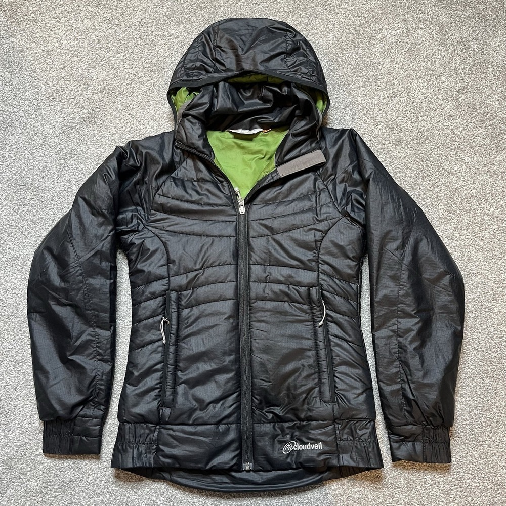 Cloudveil Primaloft Puffer Hooded Jacket Women's XS Ski Snowboard Black